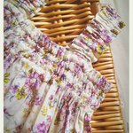お花のシャーリングワンピース☆送料込み