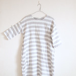 再販　Linen　 One -piece / border　