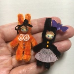 モールうさぎの女の子♡ハロウィンカラー♪ミニチュアドール