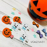 ハロウィンヘアピン パンプキン＆オバケ ♡ベビー＆キッズヘアピン♡