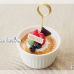 クレームブリュレのメモスタンド＊プレートにメッセージも入れられます♪
