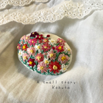 🌸華やぐコスモス畑  刺繍ブローチ.ヘアゴム🌸5.5