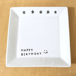 HAPPY BIRTHDAY  スクエアプレートB