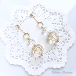☆1ペアのみ販売☆ミラーカットクリスタルのイヤリング/ピアス