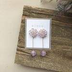 ピアス )パープルジェイド ぽこぽこ ピアス