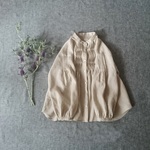 【受注制作】LAST再販リネンピンタックブラウス sand beige