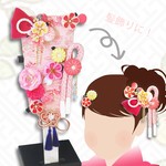 髪飾り付き 羽子板飾り 七五三 着物 成人式  和 ヘアクリップ つまみ細工