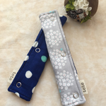 【k様オーダー品】ベルトカバー（2.5㎝幅対応）（あじさい×水玉）☆リバーシブル
