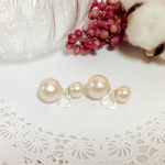 7e*ノンホール樹脂ピアス《duo》