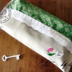 *吊り下げループ付きボックスティッシュカバー*グリーン