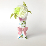薔薇と鳥♡リボンの一輪挿し