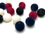 14mm 4カラーmix♡フロッキービーズ16個