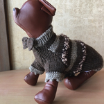 犬のセーターチョーネクタイ付モコモコセーター