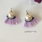 フリンジピアス/ラベンダー