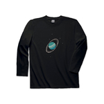 電車Tシャツ（長袖）-天王星（黒）