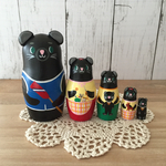 Ａ様オーダー品＊黒豹ファミリーのマトリョーシカ＊my favorite♥　　　　