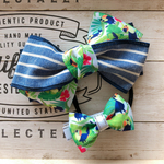  オオハシ柄リボンヘアゴム&ヘアクリップ  