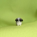 ペキニーズ ホワイト&フォーン パピー 羊毛フェルト