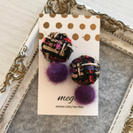 【再販✩】ツイードカボション✱秋ピアス