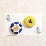 ★くるみボタンブローチ★