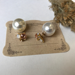 パールキャッチ×ビジューピアス