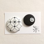 ★くるみボタンブローチ★
