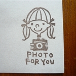PHOTO FOR YOUカメラ女の子はんこ