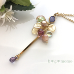 【再販5】オータムフラワーと果実のネックレス（ロングネックレス）