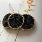 ビーズ刺繍スリーピン(black)