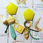 【一点物】手作りパンのじゃらっとピアス/イヤリング