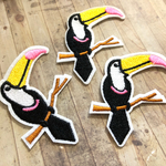 オオハシ 南国 鳥 ワッペン 3枚セット