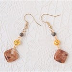 ブラウンオパールのピアス＜P６７３＞①