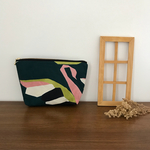 colorful swan《深緑》ポーチ/M