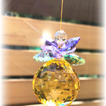虹のしゃぼん玉🌈　虹の流星群『煌めき』 ひまわりサンキャッチャー（すみれ） 