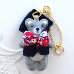 パーカークマさん  バッグチャーム＊リバティ＊