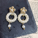 秋冬新作♡2way♡ゴールドフラワーパールピアス♡