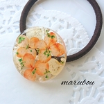 秋色のお花ヘアゴム(orange)