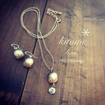 fall＊コットンパールのピアス＆ペンダント