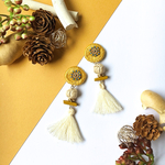 【再販】【 daisy＊刺繍ピアス / イヤリング 】< かかし > 