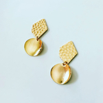 変形ダブルゴールドのピアス/イヤリング