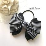 ❤︎60超え*black*ボーダーリボン