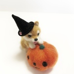 再販☆ハロウィン 羊毛フェルト 柴犬