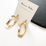 simple gold hoop pierce ／ earring