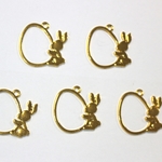 タマゴとうさぎのレジン枠/金/５個