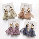 bi-color chiffon tassel 《ピアス/イヤリング》2way