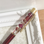 ハンドメイド★ハーバリウムボールペン★ワインレッド★普段使い★プレゼントにも