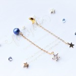 moon＆star  ♡　ゆれるピアス/樹脂ノンホールピアス（イヤリング）