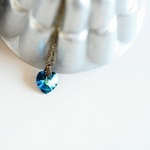 swarovski heart necklace 　バミューダブルー