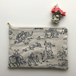 再販①鳥獣戯画★大きめポーチ★化粧品★メイク★サニタリー★