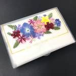 押し花携帯用ポケットティッシュケース（ミルキーホワイト）